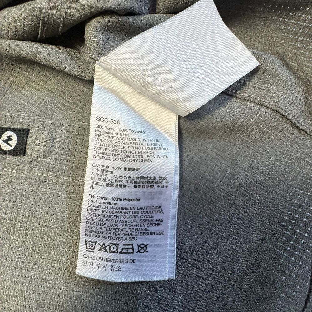 Marmot Button Down Shirt Large Gray Short Sleeve Breathable Technical Outdoor - Picture 8 of 8